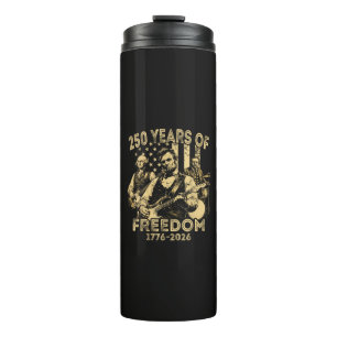 Playing Guitar 4th July 250th Anniversary Thermal Tumbler