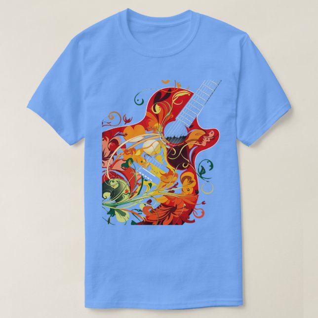 Playing Guitar Guitarist Music Life Funny T-Shirt (Design Front)