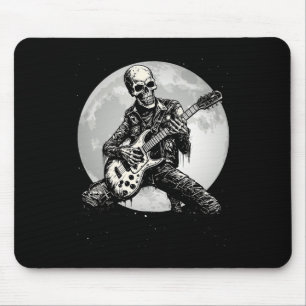 Playing Guitar Punk Rock Music Halloween Mens Kids Mouse Pad
