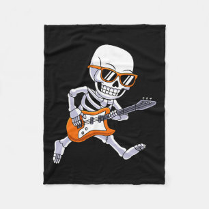 Playing Guitar Rock & Roll Boys Kids Fleece Blanket