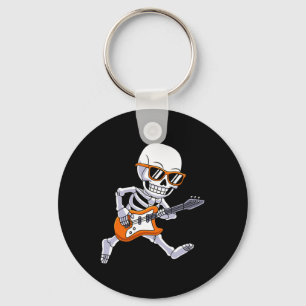 Playing Guitar Rock &amp; Roll Boys Kids  Key Ring