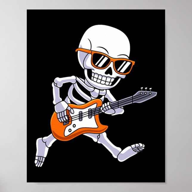 Playing Guitar Rock &amp; Roll Boys Kids  Poster (Front)