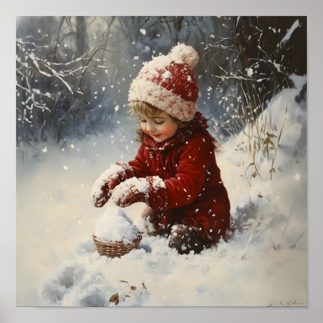 Playing in Snow Poster (Front)