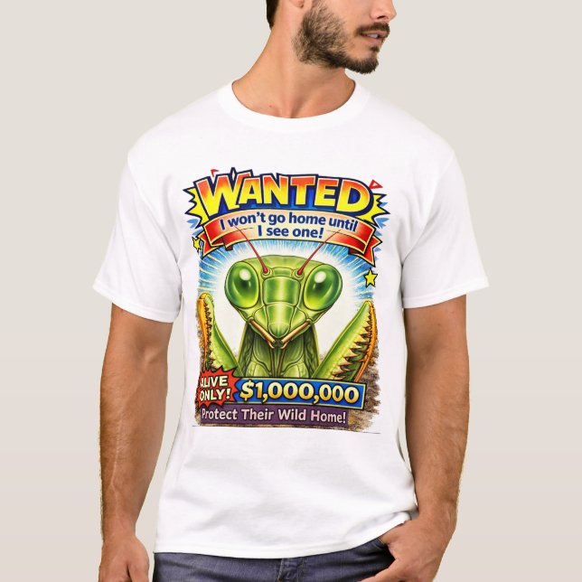 Playing Mantis T-shirt Bug lover gift  (Front)
