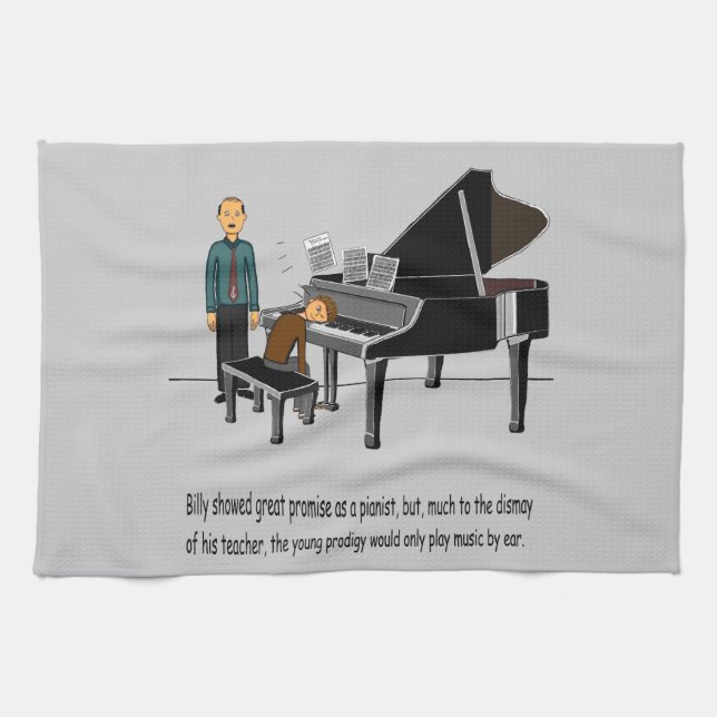 Playing Music By Ear Tea Towel (Horizontal)