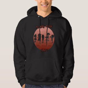 Playing Music Shadow In A Red Circle Hoodie