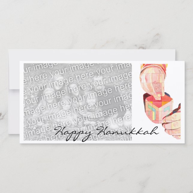 Playing My Dreidel Holiday Card (Front)