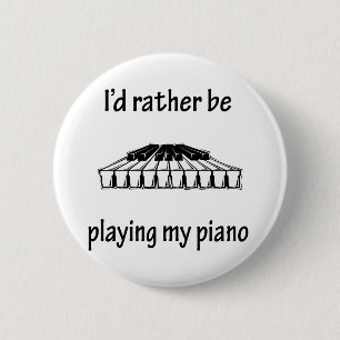 Playing My Piano 6 Cm Round Badge