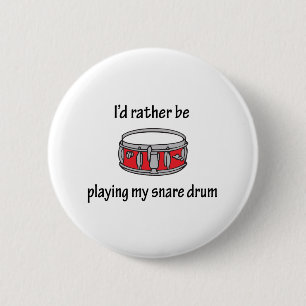 Playing My Snare Drum 6 Cm Round Badge