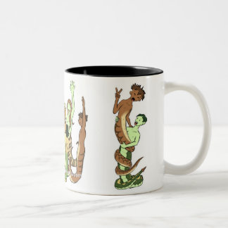 Playing Nagas Two-Tone Coffee Mug