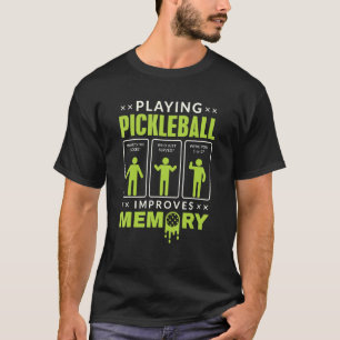 Playing Pickleball Improves Memory retro green Pic T-Shirt