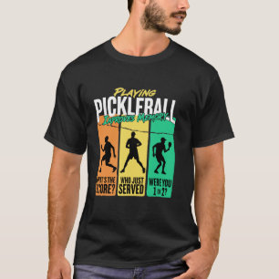 Playing Pickleball Improves Memory Retro Pickle ba T-Shirt