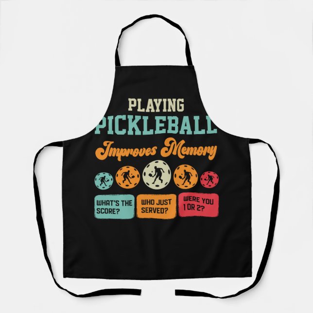Playing Pickleball Improves Memory Score Served Pi Apron (Front)