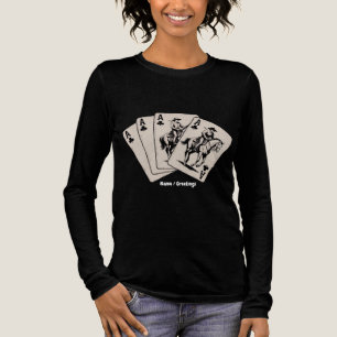 Playing Poker-Card Western Country Girl Trendy Tri-Blend Shirt