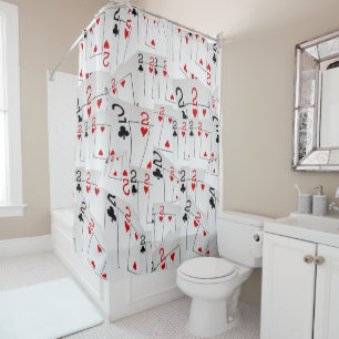 Playing Poker Number Twos, Shower Curtain