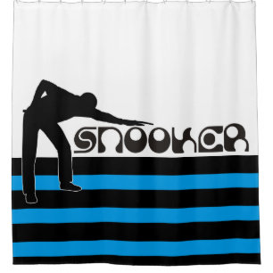 PLAYING SNOOKER modern font + your ideas Shower Curtain