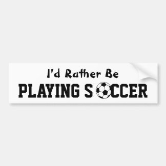 Playing Soccer Bumper Sticker