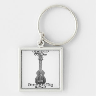 Playing the guitar because adulting is hard. B & W Key Ring