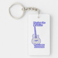 Playing the guitar makes me awesome. vintage blue