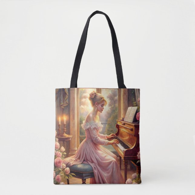 Playing The Piano Tote Bag (Front)