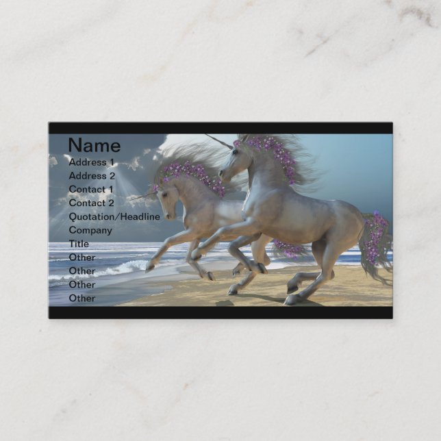 Playing Unicorns Part 2 Business Card (Front)