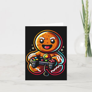 Playing Video Game Controller Gamer Christmas Card