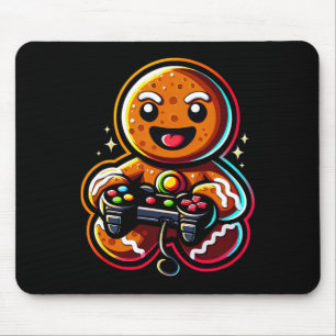 Playing Video Game Controller Gamer Christmas  Mouse Pad