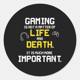 Playing Video Games Fun PC Console Gamer Geek  Classic Round Sticker