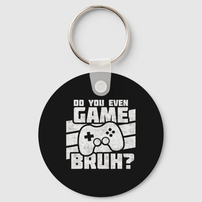 Playing Video Games - Pc Console Gaming - Funny Vi Key Ring (Front)