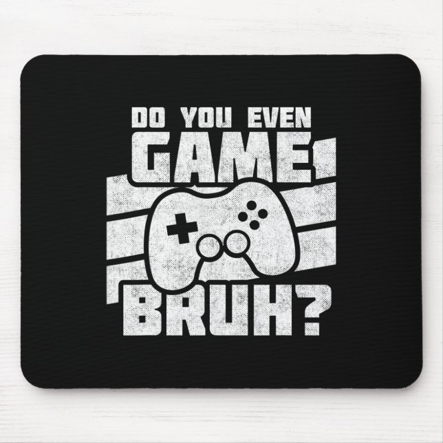 Playing Video Games - Pc Console Gaming - Funny Vi Mouse Pad (Front)