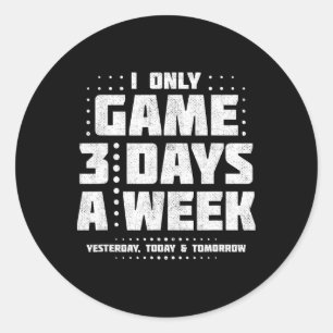 Playing Video Games - Video Gamer Meme - Funny Vid Classic Round Sticker