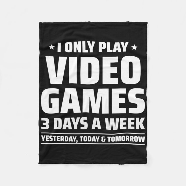 Playing Video Games - Video Gamer Meme - Funny Vid Fleece Blanket (Front)