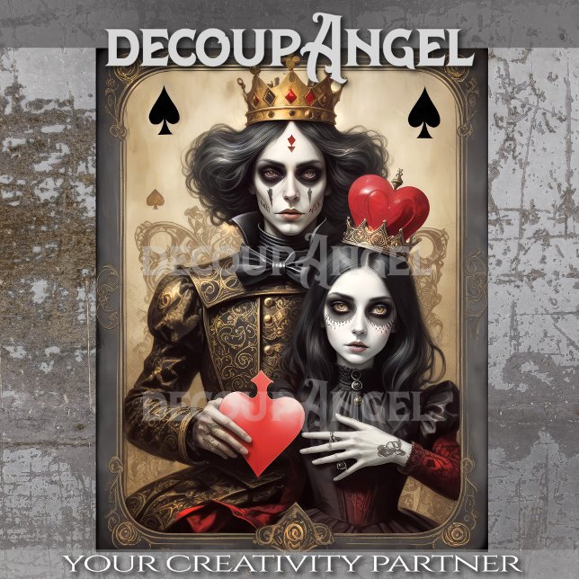 Playing with Hearts Decoupage Tissue Paper (Creator Uploaded)