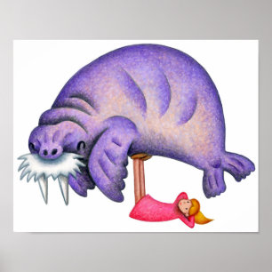 Playing with walruses. poster