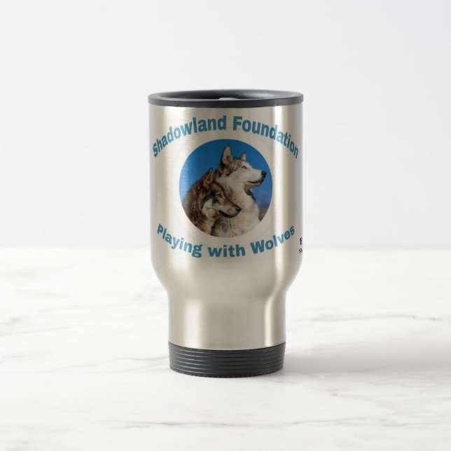 Playing with Wolves Travel Mug (Center)
