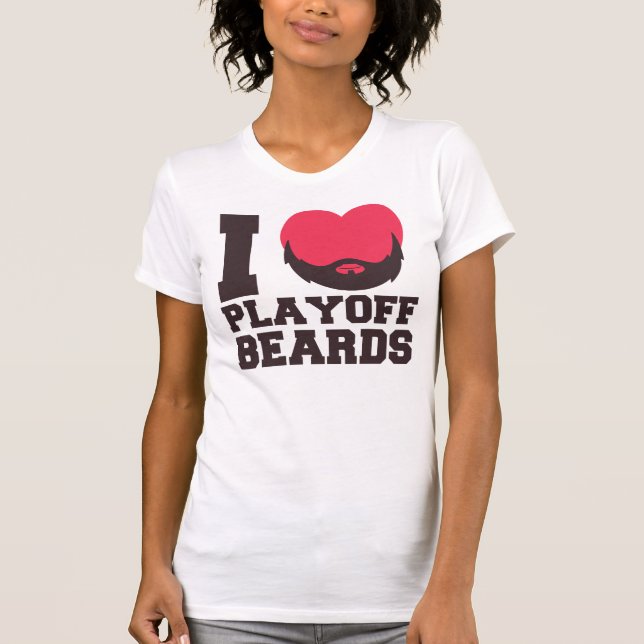 Playoff Beards (pink) T-Shirt (Front)