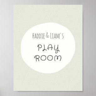 playroom custom names personalised Poster & Prints