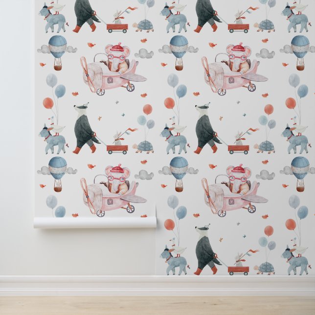 Playroom or Storybook Animal Theme Wallpaper (Application)