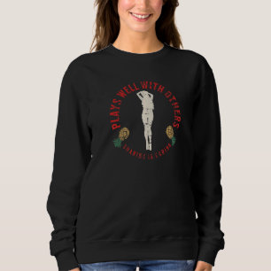 Plays Well With Others Swinger Pineapple Distresse Sweatshirt