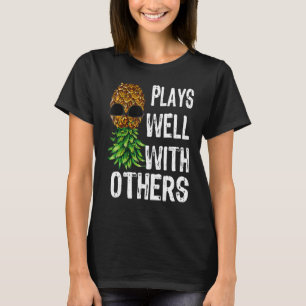 Plays Well With Others Upside Down Pineapple Funny T-Shirt