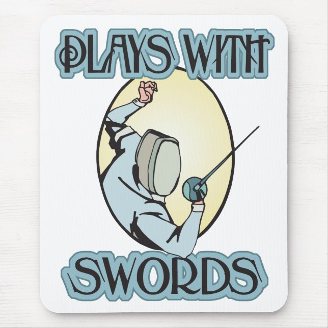 Plays with Swords Mouse Pad (Front)