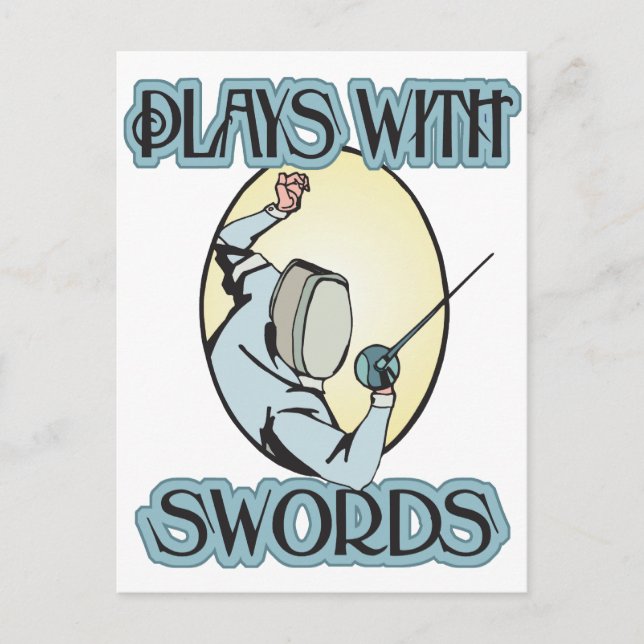 Plays with Swords Postcard (Front)