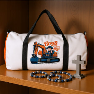 Playtime Atop the Bulldozer Duffle Bag