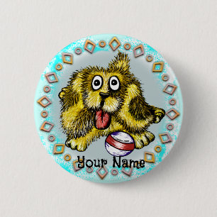 Playtime Dog 6 Cm Round Badge