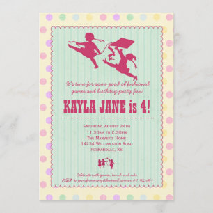 Playtime Fun Vintage Party Invitation - Girl