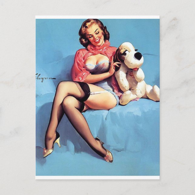 Playtime Pin Up Postcard (Front)