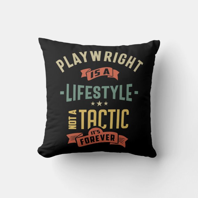 Playwright Job Title Gift Cushion (Front)