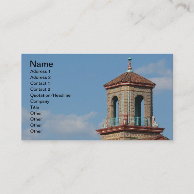 Plaza Building Details Business Card (Front)