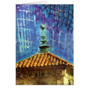 Plaza Building Mixed Media Collage