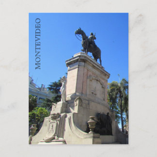 plaza cagancha montevideo postcard